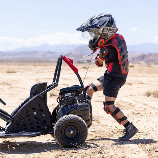 Kids 98cc Petrol Go Kart Buggy 4 Stroke Off Road Tyres OneKart PX3S Ride on